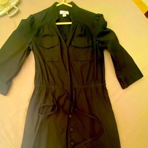 Black shirt dress